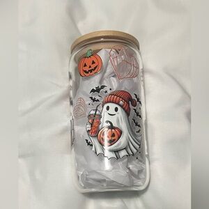 Spooky Ghost Glass Cup | 16 OZ. Aesthetic Glass cup
